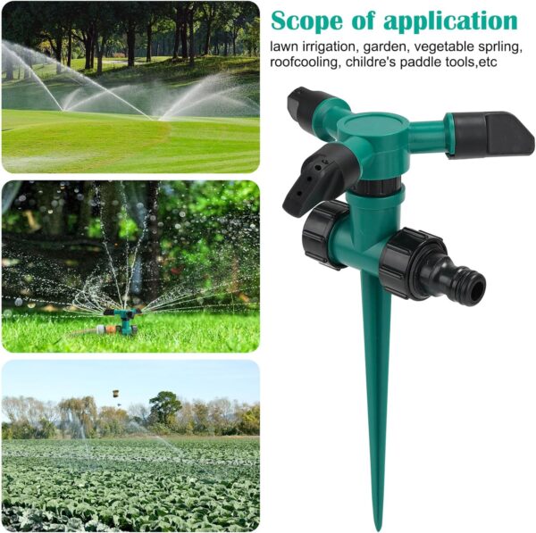 Sprinklers for Yard, 360Rotating Lawn Sprinkler, Sprinklers for Yard Large Area, Lawn Sprinklers, Powerful and Even Watering for Lawns and Gardens(Green) FCZMO - Image 5